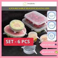 6pcs Reusable Silicone Sealing Lids, Silicone Lid, Food Cover, Food Lid Used Silicone Food Cover 1167