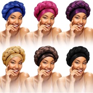 6 Pcs African Women Turban Caps Beanie Pre Tied Turbans Twist Braid Headwraps Headscarf for Black Wo