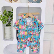 HT Kids Vietnam Button Down Sleepwear/PJ Set for Girls Size 8-12T or 4-10yo