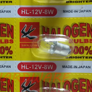 หลอดไส้ หลอดเขี้ยว 12V 8W ตรานกนางแอ่น หลอดตู้ไฟ ไพลอตแลมป์ หลอดไฟคอนโทรล หัวเทียน หลอดไฟฉาย PILOT L