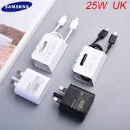 Samsung S25 S24 S23 S22 Note 20 10 Ultra Plus Super Fast Charger 25W UK Plug Power Adapter Dual Type