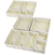 SHEIN X Milania 1/3/6 Packs Foldable Cloth Storage Box Closet Dresser Drawer Organizer Fabric Basket