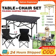 【Jietron Explorers】Table+2 Chairs 1SET Outdoor Camping Folding Chair Glamping Camping Picnic Table M