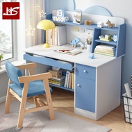 HS Children's Study Table Children's Homework Desk Combined Bookcase Student Table And Chair Home