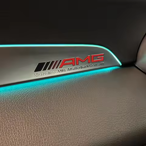 9x1.5 Metal Stickers Car Body Window Decor Emblem Interior Accessories For Mercedes Benz AMG A B C D