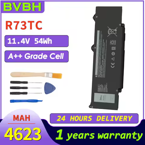 BVbh R73TC Genuine R73TC,JTG7N Battery KDM9P,GTG7N 54Wh for Dell Latitude 3340,3440 Precision 3480,3