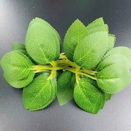 Prickly rose leaves, imitation silk, 50 leaves, length about 7cm, decorative rose leaves, bouquet ro
