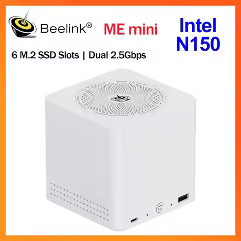 Home Network Storage MINI Host Beelink ME Mini NAS Intel Twin Lake N150 LPDDR5 4800MHz 12GB RAM 2T S