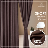 【 LANGSIR RAYA 𝟐𝟎𝟐𝟒 】Ready Made Curtain !!! Saiz BARU !!! Siap Jahit Langsir Warna Dark Brown Linen Cotton 80% Blackout Kain Tebal Curtain #Sliding Door #Window Panel #Pintu Bilik