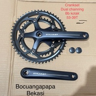 Crankset / crank set strummer dual chainring 53-39T BB box