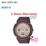 Original Casio BabyG BGA-150PG-5B1 [2YEARS WARRANTY] Ladies Youth Digital Analogy Sports Women Watch BGA-150PG-5B1DR