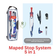 Lukisan Kejuruteraan Maped Stop System Compass 5 in 1 Maped Compass