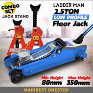 LADDERMAN 2.5 Ton Low Profile Hydraulic Floor Jack With Jack Stand Jet Kereta Car Jack Garage Jack K