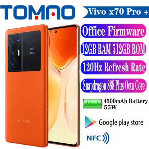 Original Official New Vivo X70 Pro + Plus 5G SmartPhone Android 11 Snapdragon 888 Plus 6.78'' 120Hz 