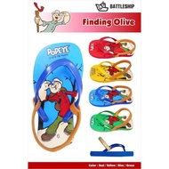 Toddler Character Sandals POPEYE, Battleship FindingPOPEYE Olive, With Heel Straps