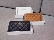 Guess solid color card bag simple solid color rhombic mid-length hand wallet coin purse bag