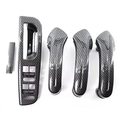 Front Rear Left Right Door Black Pull Grab Handle VW Bora Golf 4 MK4 for Jetta 1999-2004 Carbon Fibe