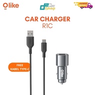 OLIKE CAR CHARGER R1C DUAL UCB 2.4A FAST CHARGING FREE CABLE