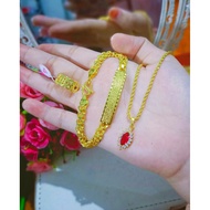 24k gold plated coin metal jewelry set