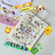 New Cute Cartoon Small Papa Paper Bag Birthday Milk Tea Double Cup Hand Bag Gift Desktop Storage Kraft Paper Bag