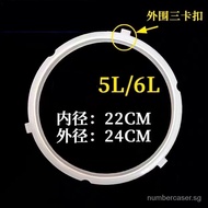 Electric Pressure Cooker Sealing Ring 3L 4L Electric Pressure Cooker Belt Tire with Ear Accessories Thickened Three Ears Three Buckles 6IOO
