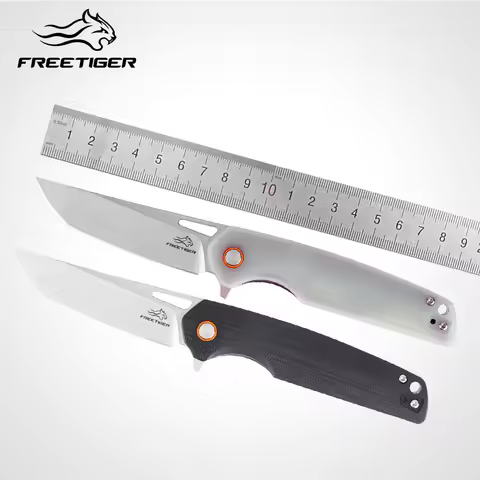FREETIGER Durable D2 Folding Knife Pocket Clip Mini Small Hunting Camping Survival Outdoor EDC Tools