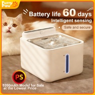 3L Pet Water Fountain Cat Dog Water Dispenser Wireless Automatic Fountain with Water Level Window US