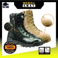 Men SWAT Classic 9" Tactical Military Boots Side Zip Combat Forces Shoes/ Kasut Operasi Lelaki Perem