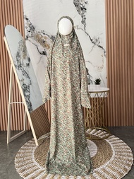 Mukena Anak Perempuan 6-13 Tahun Motif Bunga Kecil Series Mukena Terusan