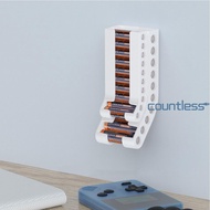 Battery Storage Organizer Wall Mount AA & AAA Battery Caddy Battery Container for 10 AAA & 10 AA Bat