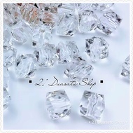 (Pon) Acrylic beads, clear white prism box, 8 milli, 10 milli and mixed colors for diy handicrafts