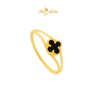 MASDORA 916 Gold Ring Rings Cincin Emas ~ Clover Bajet - Black (EMAS 916/22K)