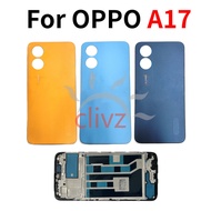 Back Cover For OPPO A17 CPH2477 LCD Front Frame Bezel Replacement Parts