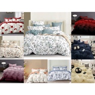 CADAR PREMIUM 5D CORAK 100% Cotton 7 IN 1 1000TC High Quality Fitted Bedsheet With Comforter (Queen/