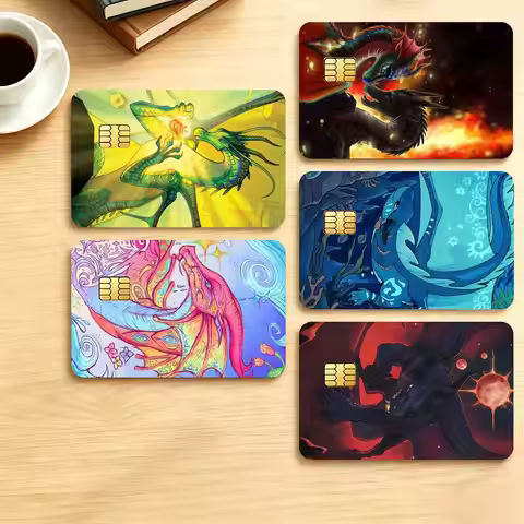 E-Epic Mythic Wings of Fire Tribe Dragon Credit Card HD Stickers Game Card Decal Small Chip Waterpro