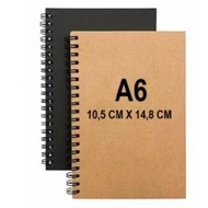 Notebook A6 Spiral Journal Ideal for Sketch Notes and Personal Journal
