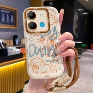 Case For Infinix Smart 7 Tecno POP 7 4G 7 Pro 4G Cute Dog Phone Silicone Strap Small Group Shockproo
