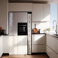 Kitchen Gap Storage 14cm Width 184CM Height European White Drawer Type Refrigerator Gap Cabinet Narr