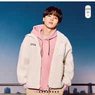 Fila winter collection popcorn boa hoodie jacket jimin Fila x bts