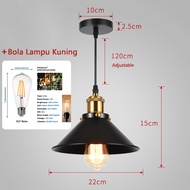 Lampu hias gantung kap klasik modern dengan tiang kabel flexible desain interior lampu gantung cafe