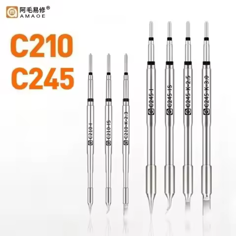 AMAOE Universal C210 C245 Station Soldering Iron Tip Lead Free Heating Core For Phone Repair Welding