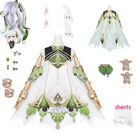 Genshin Impact Nahida Lesser Lord Kusanali Cosplay Costume Game Genshin Wig Dress Halloween Party Co