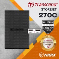 Transcend ESD270C Portable SSD | Type-C | 3D NAND Flash | ESD270C | 256GB 500GB 1TB