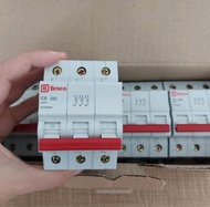 BROCO MCB 3 PHASE 10A 16A 20A 25A 32A 40A PEMUTUS ARUS LISTRIK-DIASHOP18