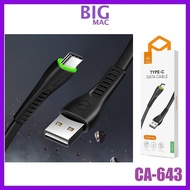 MCDODO Flying Fish Series CA-636 L Or CA-643 Type-C Data Cable With LED Max 2A Current QC3.0