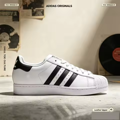 2026 New Adidas IH8659 Originals Shell Toe Skate Shoes Leather Padded Tongue Breathable Lining Daily