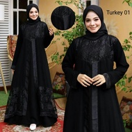 terbaru New Abaya Gamis Maxi Dress Arab Saudi Bordir Zephy turkey