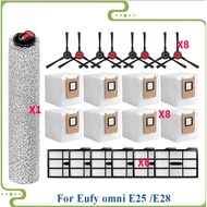 Compatible For ( Eufy Omni E25 / E28 ) Vacuum Parts Roller Mop Cloth Side Brush Filter Dust Bag Repl