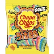 xจูปาจุ๊ปส์ ซาวร์ ไบท์ เยลลี่เคี้ยวหนึบเปรี้ยวจี๊ด Chupa Chups Sour Bites Assorted Flavor Gummy Candy 90g.