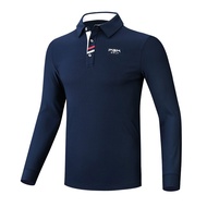 PGM Mens Golf Shirts Man Long Sleeves T- Shirt Male Outdoor Sports Polo Shirt Anti-Pilling Top Full